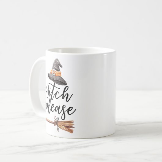 Halloween Witch Alsjeblieft Koffiemok (Voorkant links)