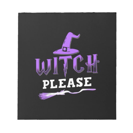 Halloween Witch Alsjeblieft Notitieblok (Voorkant)