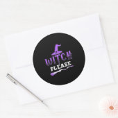 Halloween Witch Alsjeblieft Ronde Sticker (Envelop)