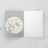 Halloween Witch And Owl Greeting Card Kaart (Binnen)