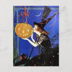 Halloween Witch  Art  Briefkaart