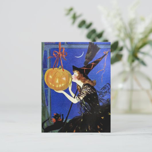 Halloween Witch Art Briefkaart (Staand voorkant)