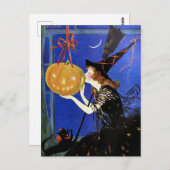  Halloween Witch  Art  Briefkaart (Voorkant / Achterkant)