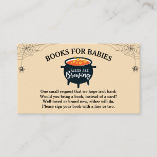 Halloween Witch Babies Shower Books for Baby Informatiekaartje