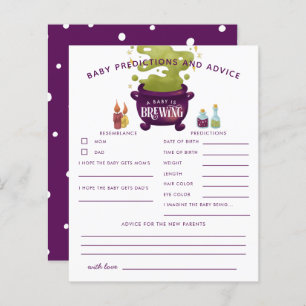 Halloween Witch Baby Predications & Advice Card