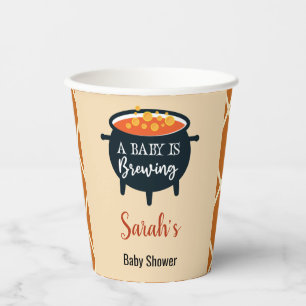 Halloween Witch Baby shower, aangepaste naam Papieren Bekers