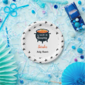 Halloween Witch Baby shower, aangepaste naam Papieren Bordje (Feest)