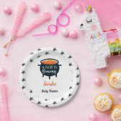 Halloween Witch Baby shower, aangepaste naam Papieren Bordje (Feest)