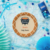 Halloween Witch Baby shower, aangepaste naam Papieren Bordje (Feest)