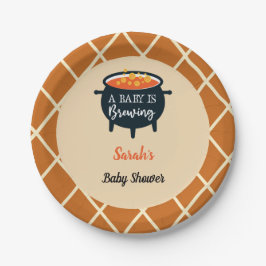 Halloween Witch Baby shower, aangepaste naam Papieren Bordje