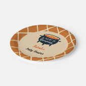 Halloween Witch Baby shower, aangepaste naam Papieren Bordje (Gekanteld)