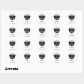 Halloween Witch Baby shower, aangepaste naam Ronde Sticker (Vel)