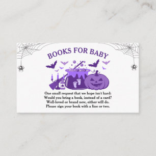 Halloween Witch Baby shower Books for Baby Informatiekaartje