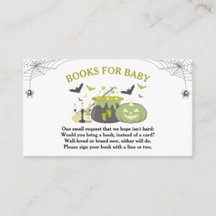 Halloween Witch Baby shower Books for Baby Informatiekaartje