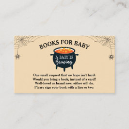 Halloween Witch Baby shower Books for Baby Informatiekaartje