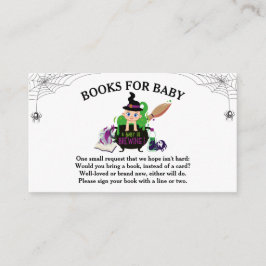 Halloween Witch Baby shower Books for Baby Informatiekaartje