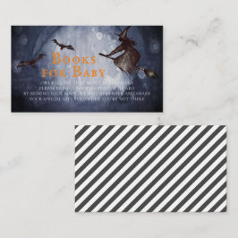 Halloween Witch Baby shower Books for Baby Informatiekaartje