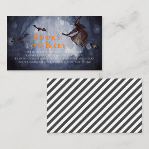 Halloween Witch Baby shower Books for Baby Informatiekaartje