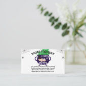 Halloween Witch Baby shower Books for Baby Informatiekaartje (Staand voorkant)