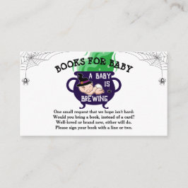 Halloween Witch Baby shower Books for Baby Informatiekaartje