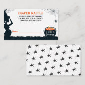 Halloween Witch Baby Shower Diaper Raffle Informatiekaartje (Voorkant / Achterkant)