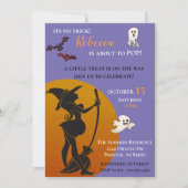 Halloween Witch Baby shower Ghosts Bats Kaart (Voorkant)