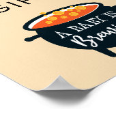 Halloween Witch Baby shower Kaarten & Gifts Poster (Hoek)