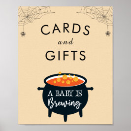Halloween Witch Baby shower Kaarten & Gifts Poster