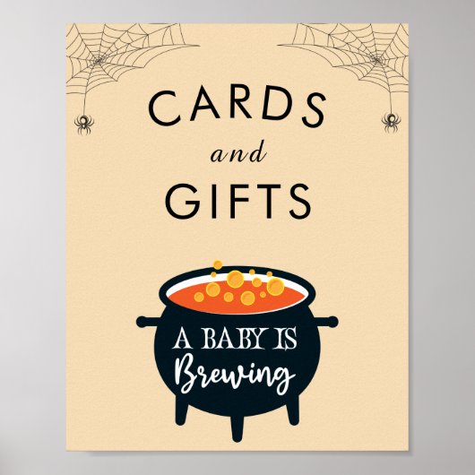 Halloween Witch Baby shower Kaarten & Gifts Poster (Voorkant)