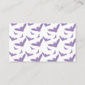 Halloween Witch Baby shower Luier Raffle Paarse Informatiekaartje (Achterkant)