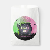 Halloween Witch Baby Shower Pink Favor Bags Bedankzakje (Voorkant)