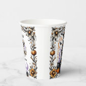 Halloween Witch Baby shower - Triplets zijn aan he Papieren Bekers (Rechts)