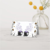 Halloween Witch Baby Shower - Twins Are Brewing Plaatskaartje (Achterkant)