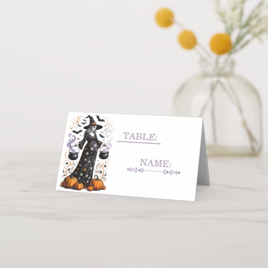 Halloween Witch Baby Shower - Twins Are Brewing Plaatskaartje (Voorkant)