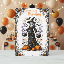 Halloween Witch Baby shower - Twins zijn aan het b