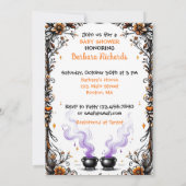 Halloween Witch Baby shower - Twins zijn aan het b Kaart (Achterkant)