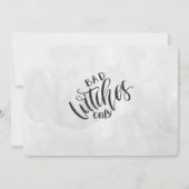 Halloween Witch Bachelorette Party Kaart (Achterkant)