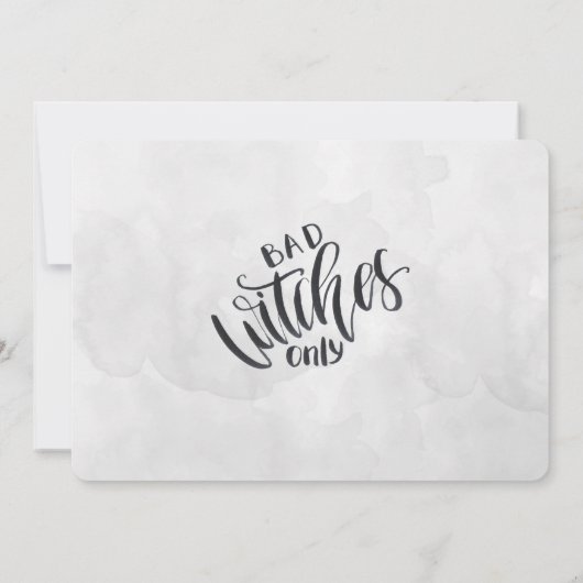 Halloween Witch Bachelorette Party Kaart (Achterkant)