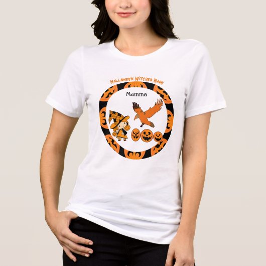 Halloween Witch Bash Jack O Lantaarn Verjaardag Ma Tri-Blend Shirt (Voorkant)