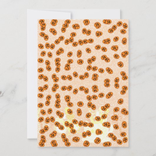 Halloween Witch Bash Jack O Lantern Birthday Party Kaart (Achterkant)