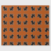Halloween Witch Bat Cat Cadeaupapier (Vlak)