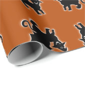 Halloween Witch Bat Cat Cadeaupapier (Rol Hoek)