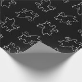 Halloween Witch Bat Cat Cadeaupapier (Hoek)