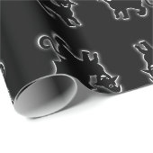 Halloween Witch Bat Cat Cadeaupapier (Rol Hoek)