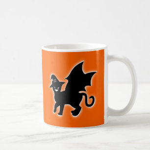 Halloween Witch Bat Cat Koffiemok