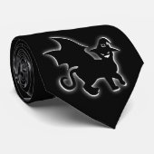 Halloween Witch Bat Cat Stropdas (Opgerold)