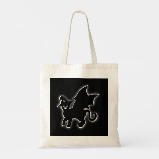Halloween Witch Bat Cat Tote Bag (Achterkant)
