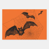 Halloween Witch Bat Spider 3-pc papiervelset Inpakpapier Vel (Voorkant 3)