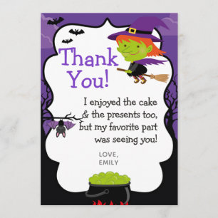 Halloween Witch Bedankt kaarten
