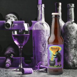 Halloween Witch Bier Etiket